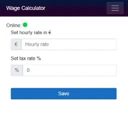 Wage Calculator Setup Interface